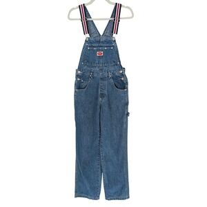 Revolt Denim Overalls Women S Blue Striped Straps Carpenter 90s Vintage
